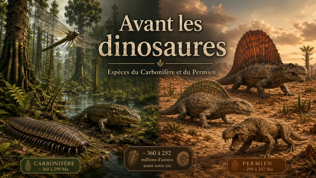 Animaux préhistoriques du Carbonifère et du Permien avant l’apparition des dinosaures