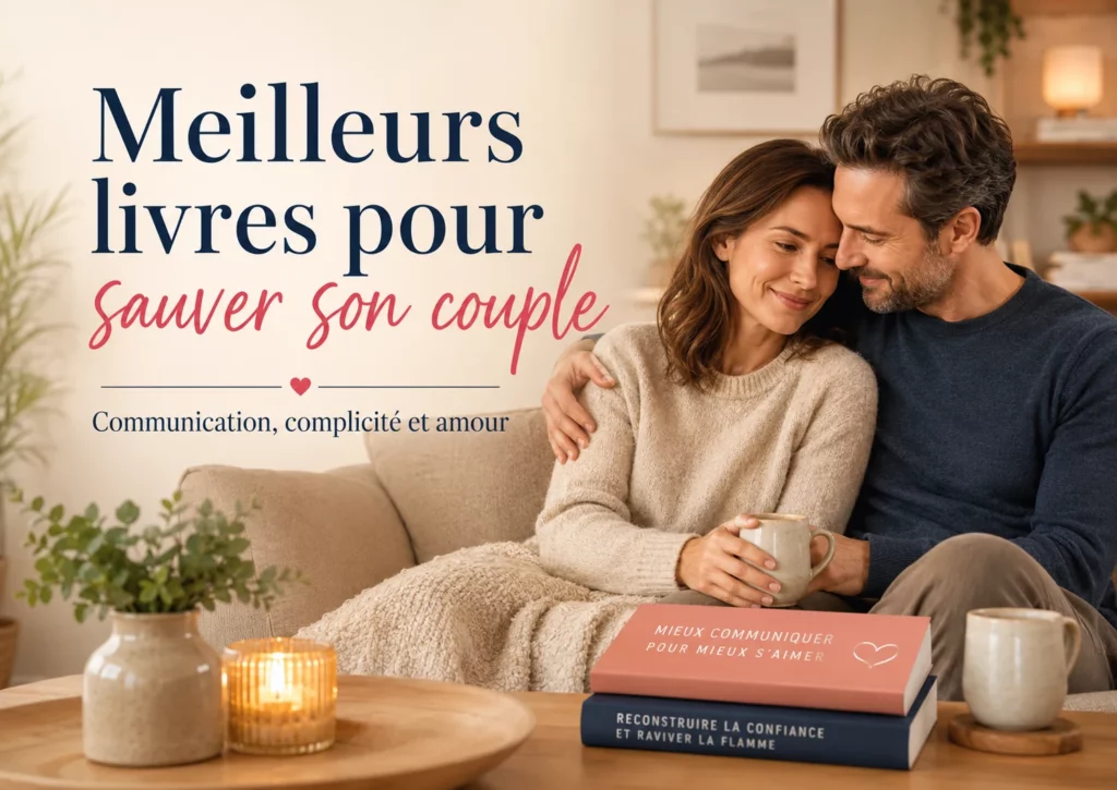 Couple réconcilié illustrant les meilleurs livres pour sauver son couple