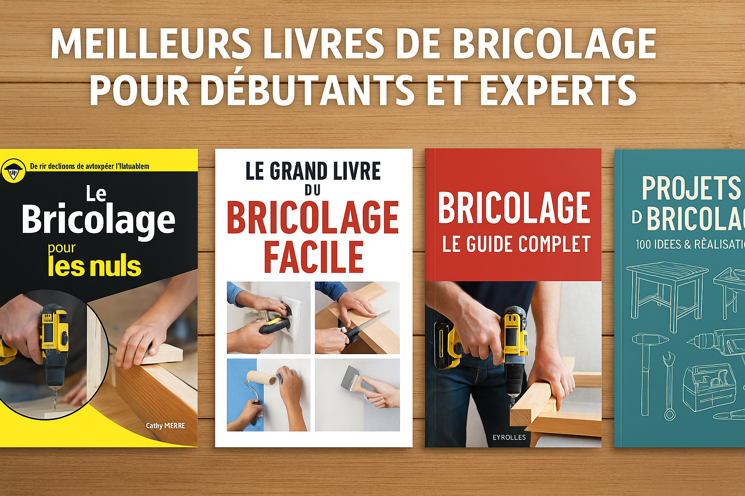 Sélection des meilleurs livres de bricolage pour débutants et experts avec guides pratiques, astuces et projets DIY faciles à réaliser