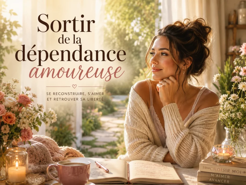 Jeune femme avec un chignon qui se reconstruit après une dépendance amoureuse