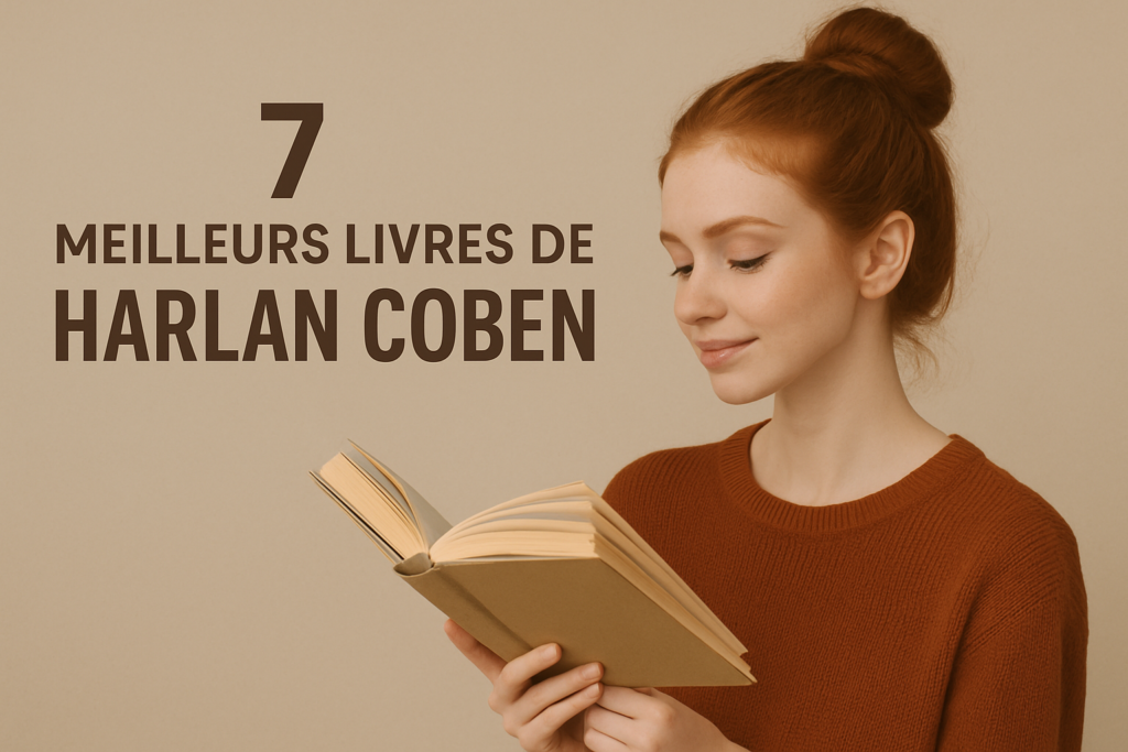 Une jeune femme rousse lit un livre - Image illustrant les 7 meilleurs livres de Harlan Coben