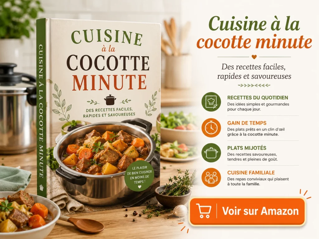 Cuisine à la cocotte minute livre de recettes faciles avec bouton Amazon