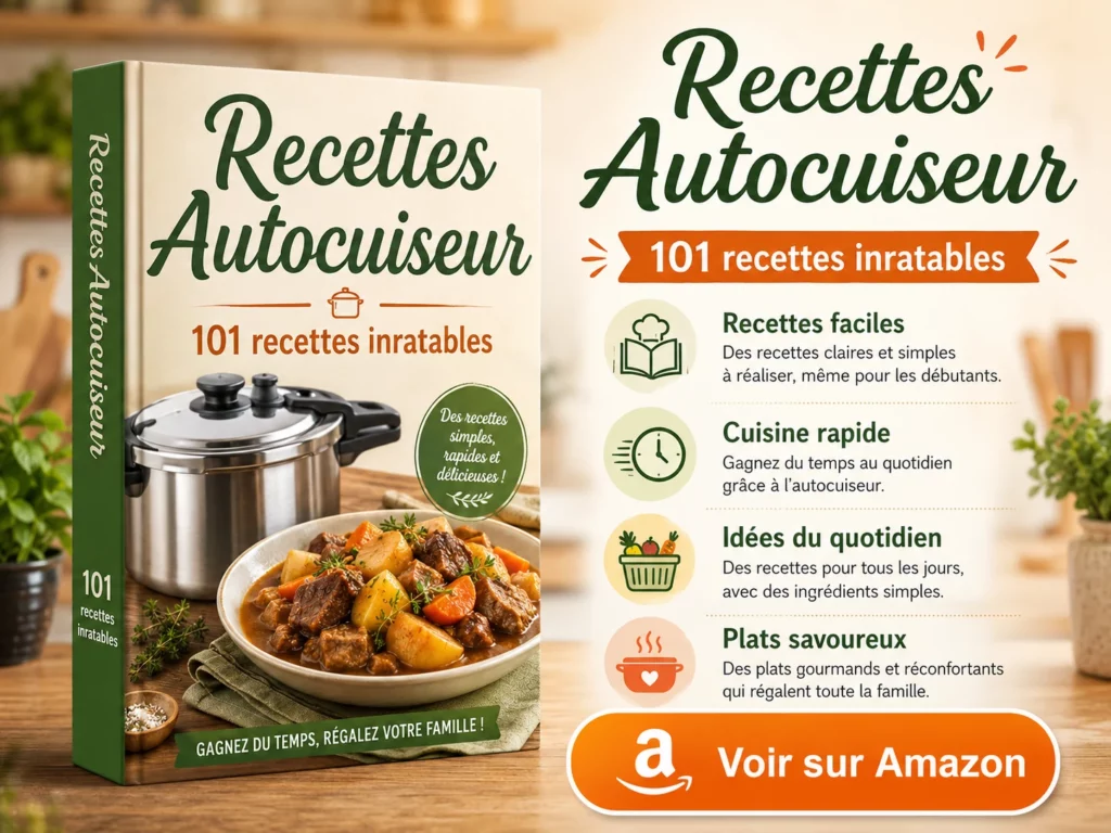 Recettes Autocuiseur 101 recettes inratables avec bouton Amazon