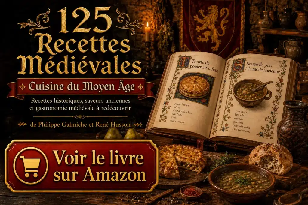 Recettes médiévales 125 recettes de cuisine du Moyen Âge avec bouton Amazon visible