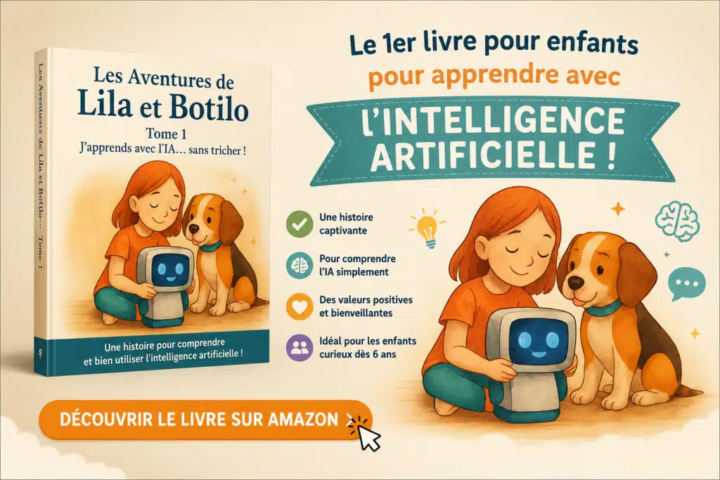 Livre enfant pour apprendre l’intelligence artificielle avec Lila et Botilo, une histoire éducative pour comprendre l’IA sans tricher