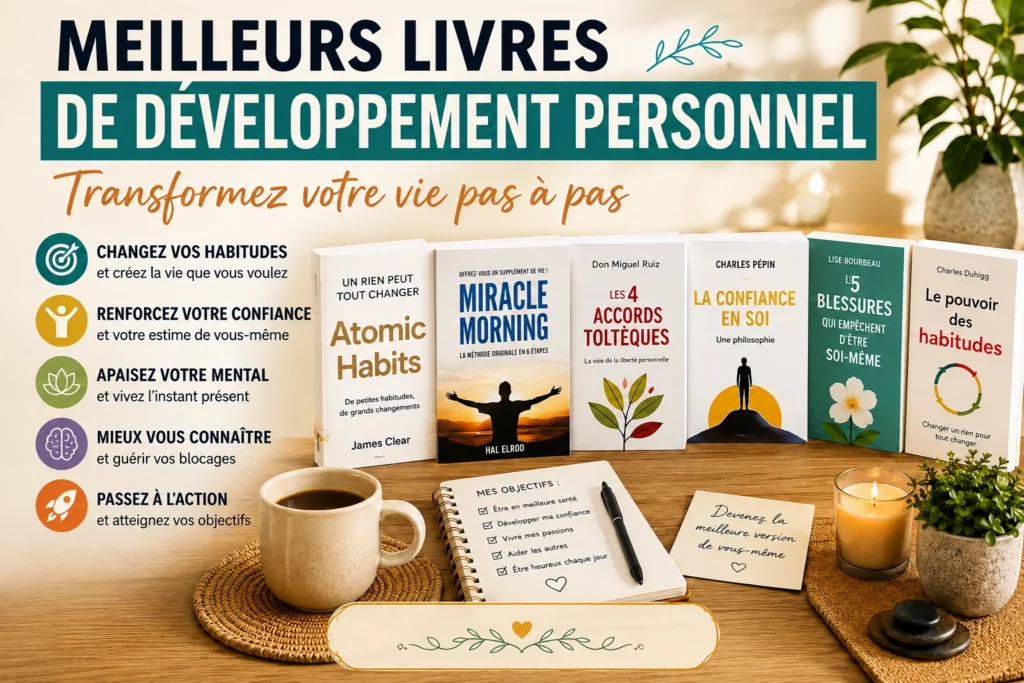 Meilleurs livres de développement personnel pour transformer sa vie pas à pas