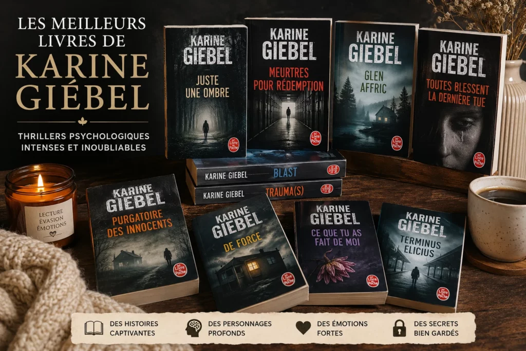 Sélection des meilleurs livres de Karine Giebel, dont Juste une ombre, Glen Affric et Meurtres pour rédemption